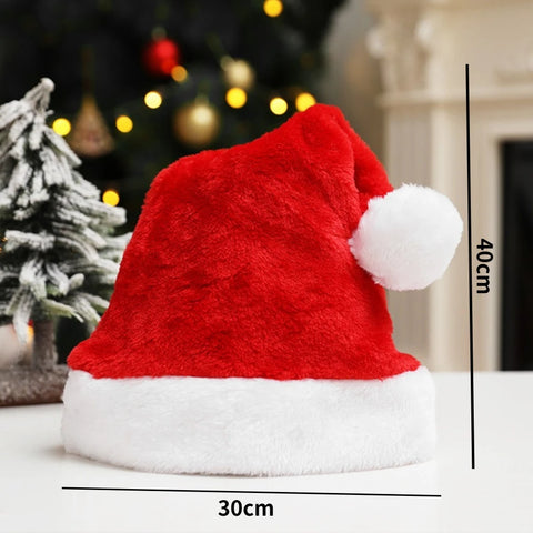 Super Long Christmas Hats Soft Comfortable Velvet Christmas Hat Kids Adult Thickened Santa Claus Caps Christmas Decorations