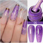 PUENTE 5ml Metallic Painting Liner Gel Polish Bright Mirror Effect Semi-Permanent UV Nail Varnish For Stunning French Nail Art