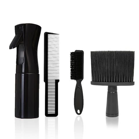 Salon-Grade Haircut Kit 3/4-Piece Set with Spray Bottle Comb Cleaning Brush for Expert Barbers- Elevate Your Haircutting Arsenal