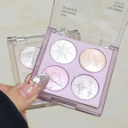 Planet Four-color Diamond Glitter Eyeshadow Palette Aurora Purple Metallic Shimmering Baked Powder Highlighter Eye Shadow Makeup