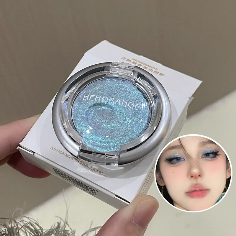 HERORANGE Glowing Charm Monochrome Eyeshadow Palette Pearlescent Explosion Polarized Brightening Silkworm Highlight
