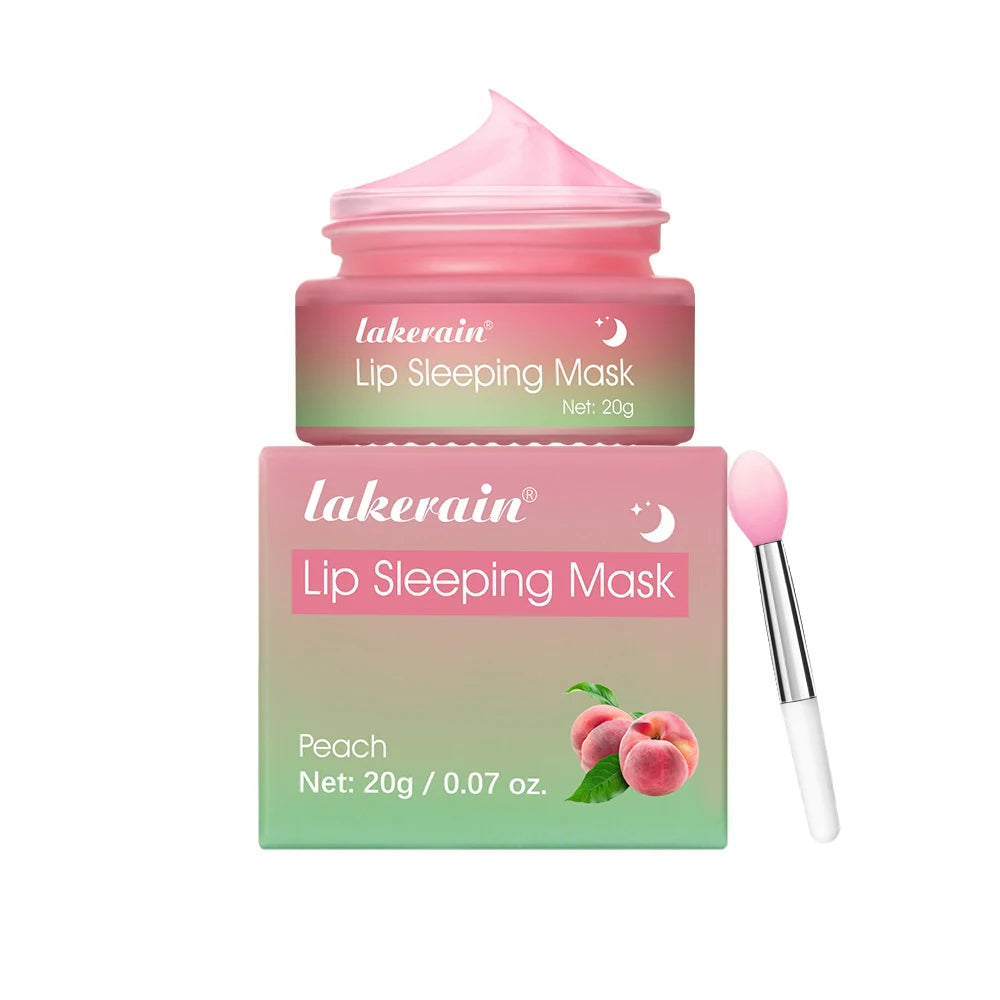 Peach Collagen Lip Sleeping Mask Powerful Moisturizing Repair Plumping Suitable Dry Chapped Lips Skin Care Long-Lasting Hydrate