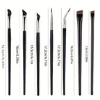 7 combination precision detail makeup brushes, eyeliner and eyebrow brush sets, with ultra-thin eyebrow and lower eyelid brushes
