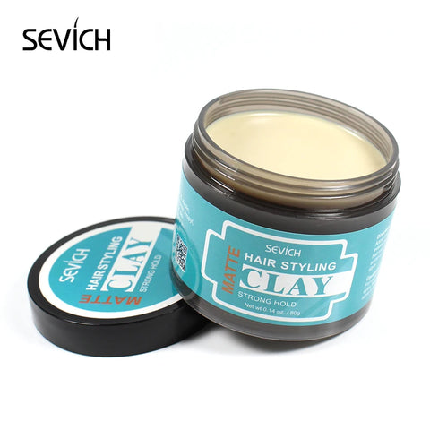 Sevich 80g Hair Brushed Clay For Men Strong Hold Hairstyle Finished Hair Styling Clay Mud Hair Cream Refreshing Hair Wax