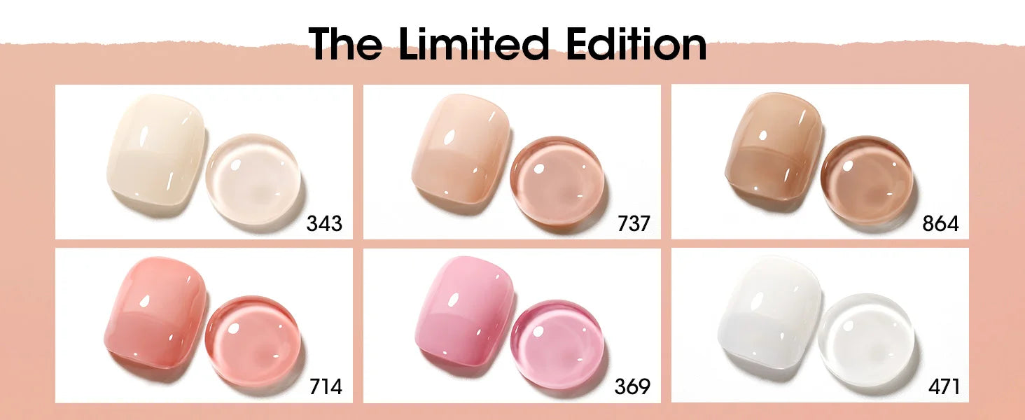 GELLEN Dark Red Jelly Transparent Gel Nail Polish Pink Skin 6pcs Set Quick Air Dry Autumn Winter Nails Polishes 10ml 2026 New