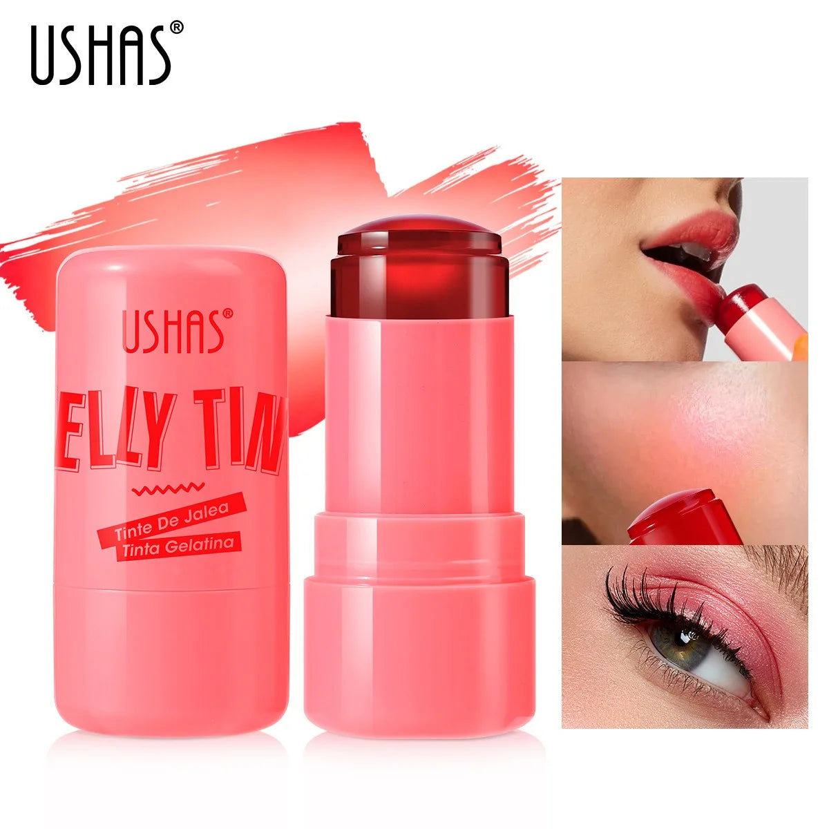 Milk Jelly Blush Stick Lip Cheek Stain Water Blusher Lip Gloss Matte Eyeshadow Long Lasting Brighten Facial Contour Rouge Makeup