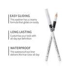 3pcs Fast Drying Matte White Eyeliner Pencil Smooth Waterproof Eyeliner Pen Long Lasting Eyelid Cosmetic Eyes Makeup Tools