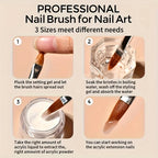 NOCIS Acrylic Nail Kit-Keratin Acrylic Powder with Castor Oil Vitamin E Nail Primer Nail Glue French Tips Pink Rhinestones Complete Tools Everything for Beginners DIY Home Salon Christmas Gift.