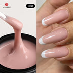 MSHARE 50ml Natural Nails Gel Builder Nalil Tpo Free Self Leveling Gel for Nail Extension Construction Pink Shade UV Led Gel