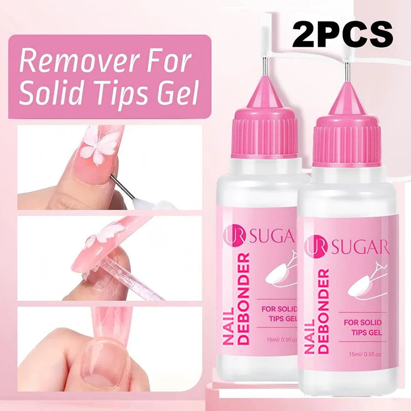 15ml wear nail needle tube nail polish remover solid patch glue UV jelly glue fast nail polish remover gentle and non-irritating