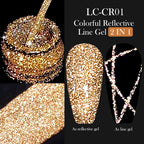 LILYCUTE 5ML Metallic Painting Liner Gel Nail Polish Super Bright Gold Silver Mirror Drawing Gel Semi Permanent Line French Nail