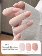10ML 1-24PCS Milk White Jelly Gel Nail Polish Nail Art 2025 New Popular Nail Supplies UV LED Light Nails Autumn Nails