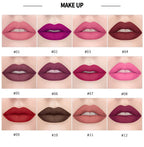 Handaiyan Sexy Nude Red Brown Purple Lipgloss Matte Lip Gloss Velvety Lipstick Matte Waterproof Makeup Long Lasting Cosmetic
