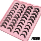 GROINNEYA 5/20 Pairs Russian Strip Lashes DD Curl False Eyelashes Natural Lashes Strips Curl Pack 4 Styles Eyelashes Extensions