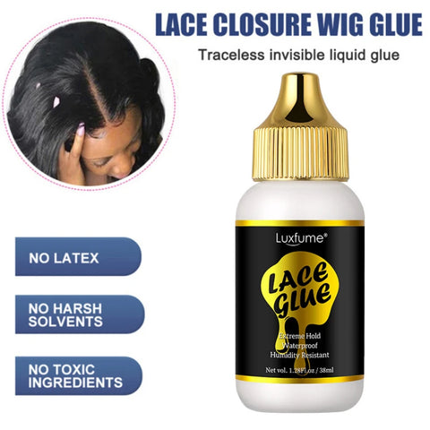 38ml Lace Glue Gel for Wig Stalling,Waterproof Wig Hair Adhesive,Unisex Durable Adhesive for Hair Accessories For All Hair Types