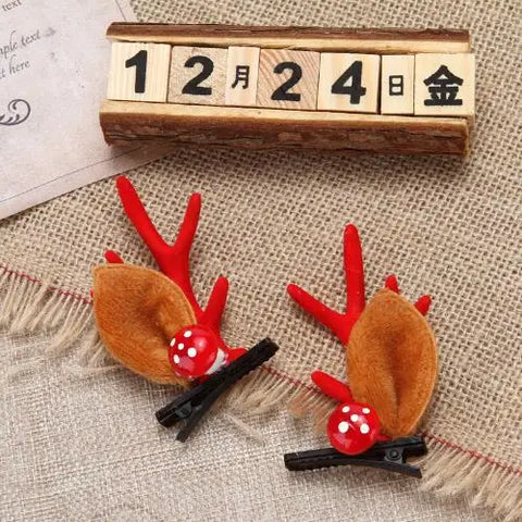 Christmas Hair Clips for Women Girls Antler Deer Ear Hairpin Hairgrips Kids New Year Barrettes Hair Accessories Jewelry