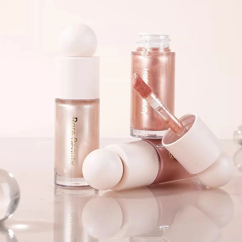 Rare Beauty Liquid Blush Highlighter Contour High Glossy Finish Luminizer Makeup Gel Face Body Brighten Glitter Natural Contour