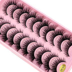 10 pairs of Russian striped eyelashes fluffy artificial mink eyelashes 3D fake eyelashes Russian curly eyelashes fake eyelashes