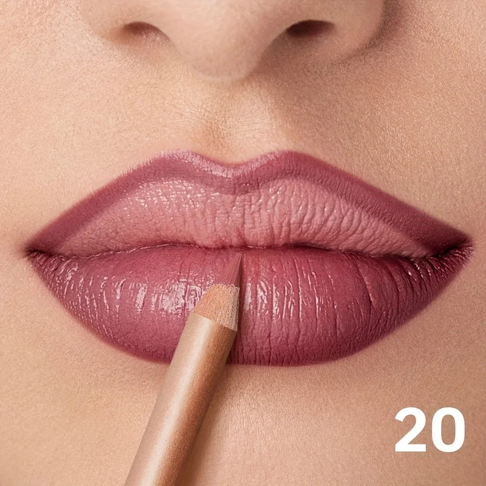 Nude Matte Lip Liner, Waterproof Long Lasting High Pigment Lip Pencil, Smooth Precise Lip Makeup Gift for Women