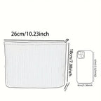 1pc Cosmetic Bags Branch Bird Pattern Women's Makeup Bag Corduroy Cosmetic Storage Bag Portable Commuting Travel Toiletry Bag