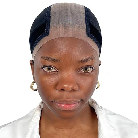 2025 New Lace Wig Cap With Grip Band For Keeping Wigs In Place, 4x5 Wider Transparent Lace For Lace Front Wig