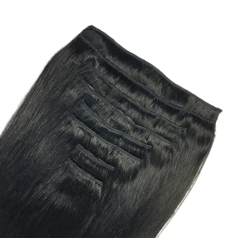 Clip In Hair Extensions Human Hair Brazilian Straight Clip In Natural Black Color Clip Ins Remy Hair 20 22 24 26 Inch For Women