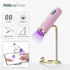 NAILPOP Portable Magnetic Pink UV Nail Lamp Handheld USB Rechargeable Gel Nails Lamp Detachable And Usable for Professional Use