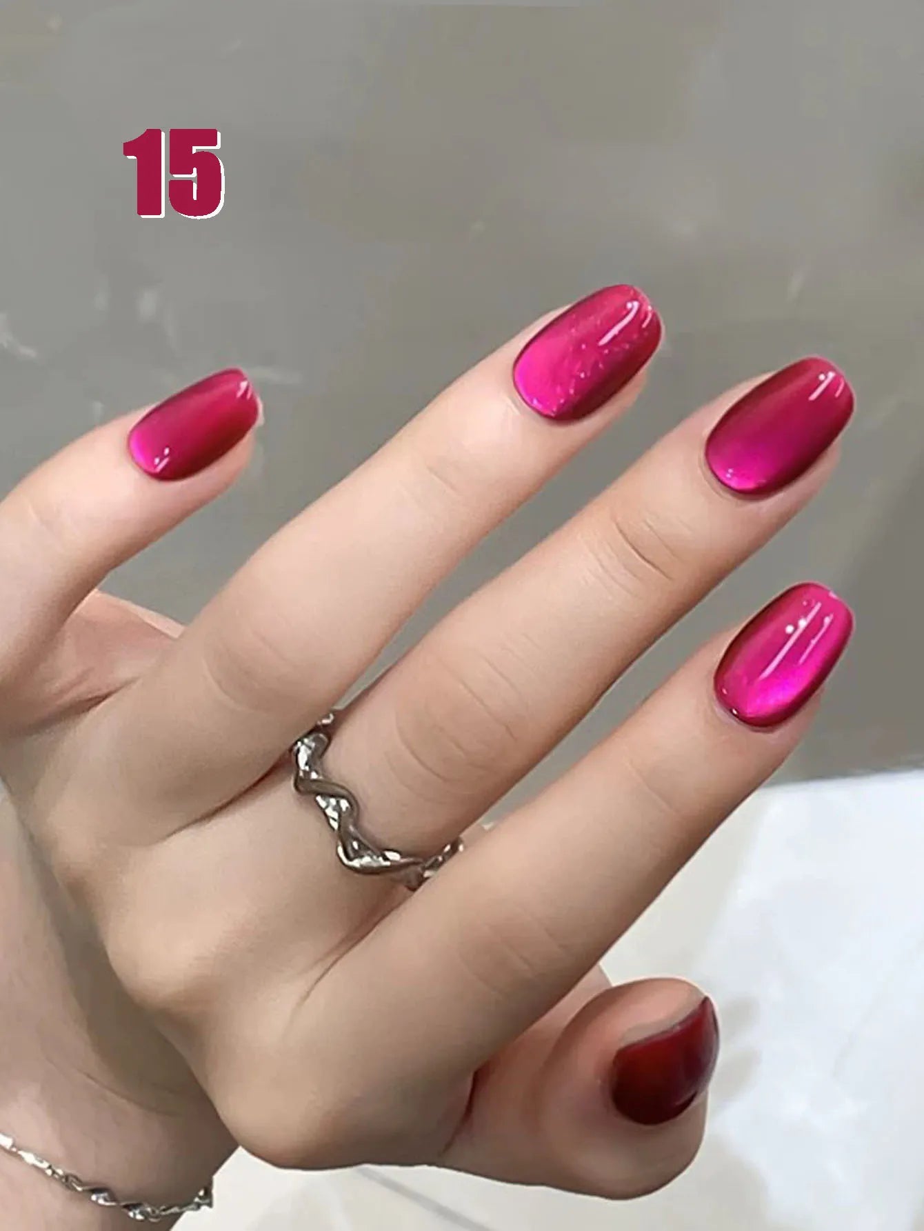 MIANEL 12ML 1-12pcs Jiannan Bistro Cat Eye Gel Nail Polish Blue Nails White Nails Pink Nails Nail Art Use Nail Supplies