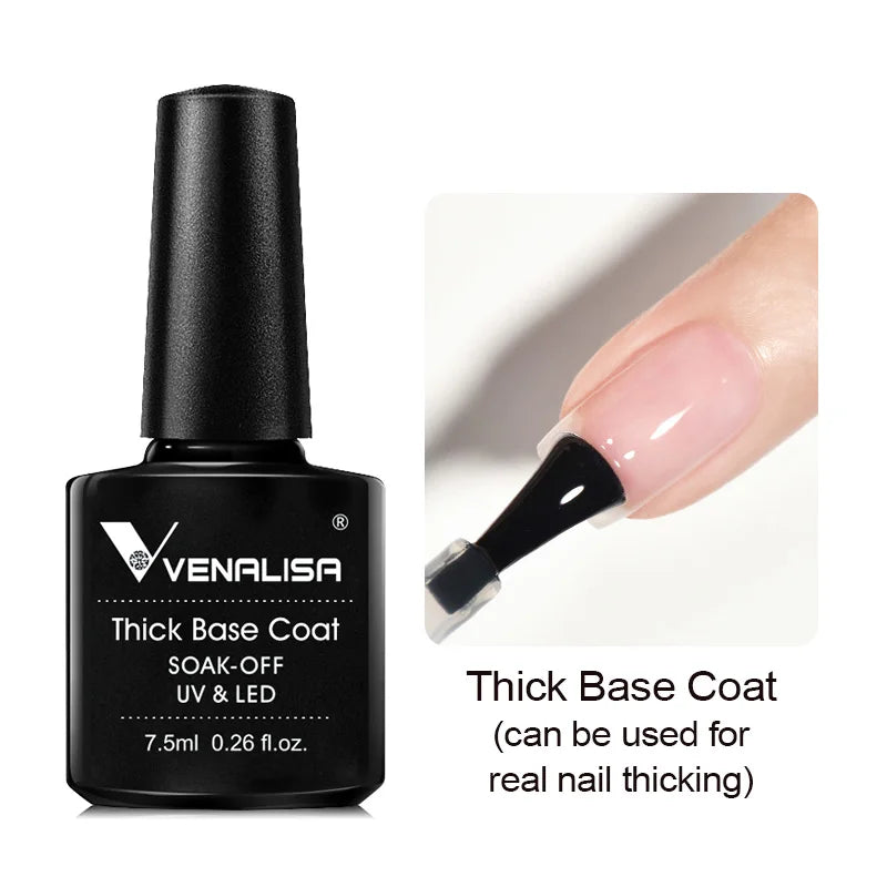 Venalisa HEMA TPO FREE 7.5ml Gel Polish Nail French Pink Jelly Nude Collection Nail Gel Polish Glitter Gorgeous Soak Off UV LED