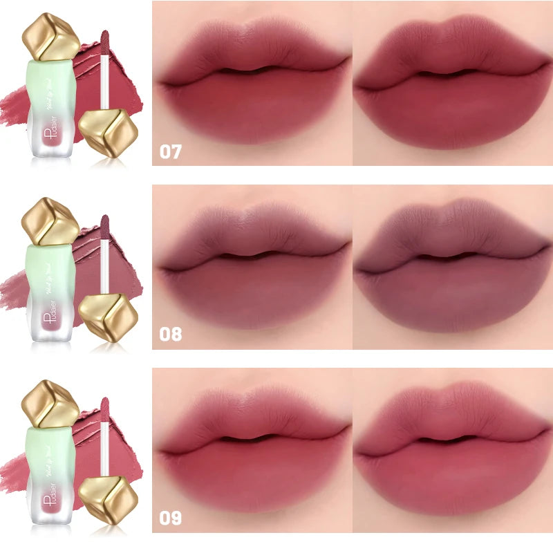Matte velvet lip glaze, long-lasting waterproof non-sticky, smooth and easy to apply, smudge-proof, moisturizing cream formula