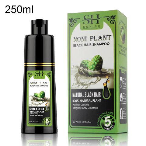 Fast Black Hair Dye Shampoo 500ml 250ml Natural Plant Essence Hair Dye Cream For Men Women Cover Gray White Hair Color Shampoo