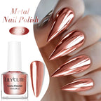 LILYCUTE 7ml  Mirror Metallic Nail Polish No Need of UV LED Lamp Nail Supplies Vernis Red Purple Mirror Effect for Nails