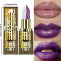 1PC Purple Glitter Two-tone Lipstick Red Rose Shimmer Lipsticks Cosmetics Easy to use  Lip Tint Korean Makeup Lip Glaze Gifts