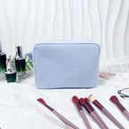 New Waffle Cosmetic Bag, Personalized Monogrammed Toiletry Bag, Embroidered Make Up Bag,Bridesmaid Makeup Bag, Wedding Gifts