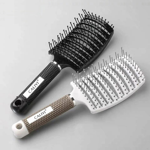 Hair Comb Brush Professional Curved Vented Brush for Faster Blow Drying Paddle Detangling Brush for Wet Dry Curly Straight Hair