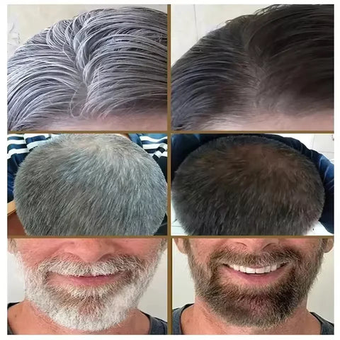 White Hair to Black Shampoo Dye Soap Natural Color Soap Restore Gray Beard Cover Gray Hair Dye Hair Fixing Shampoo For Man Women