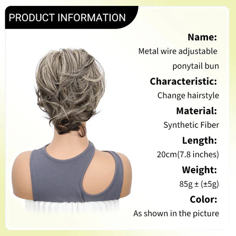 WIGSIN Synthetic Elegant Versatile Curly Ponytail Claw Clip In Hair Extension Adjustable Suitable Easy to Wear For Any Occasion