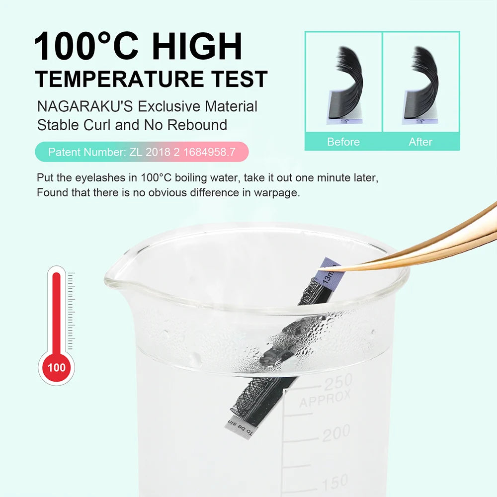 NAGARAKU YY Shape Triple Tips Hand Woven Premium Soft Light Natural Eyelashes Extension Supplies Makeup Mesh Net Cross Lash