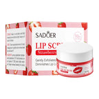 SADOER Fruit Series Strawberry Lip Scrub Dead Skin Moisturizes Brightening Lip Color, Makes Lips Pink