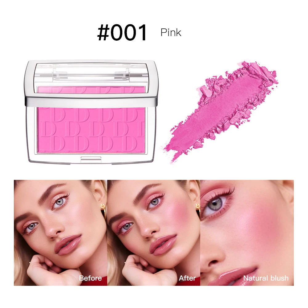 6 Colors Matte Embossed Blush Rosy Blusher Facial Blush Powder High Pigmented Pink Coral Rouged For Cheeks Smooth Cosmetics