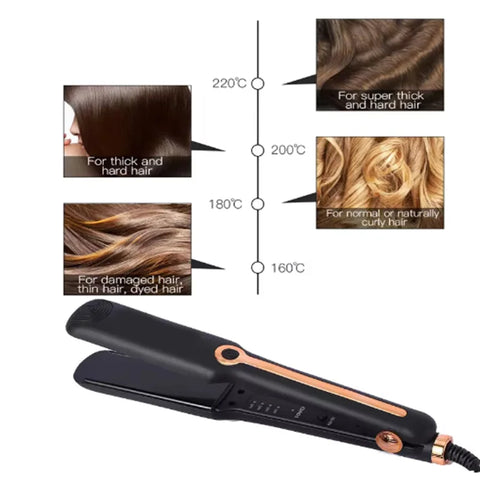 Professional Flat Iorn Straightener And Curler ceramic High Heat flat irons home Salon hair styler tools