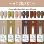 AS 6pcs Color Nail Gel Polish Kit Jelly Pink TPO FREE HEMA FREE Self Leveling Nude Natural Pink Nail Varnish Manicure Set