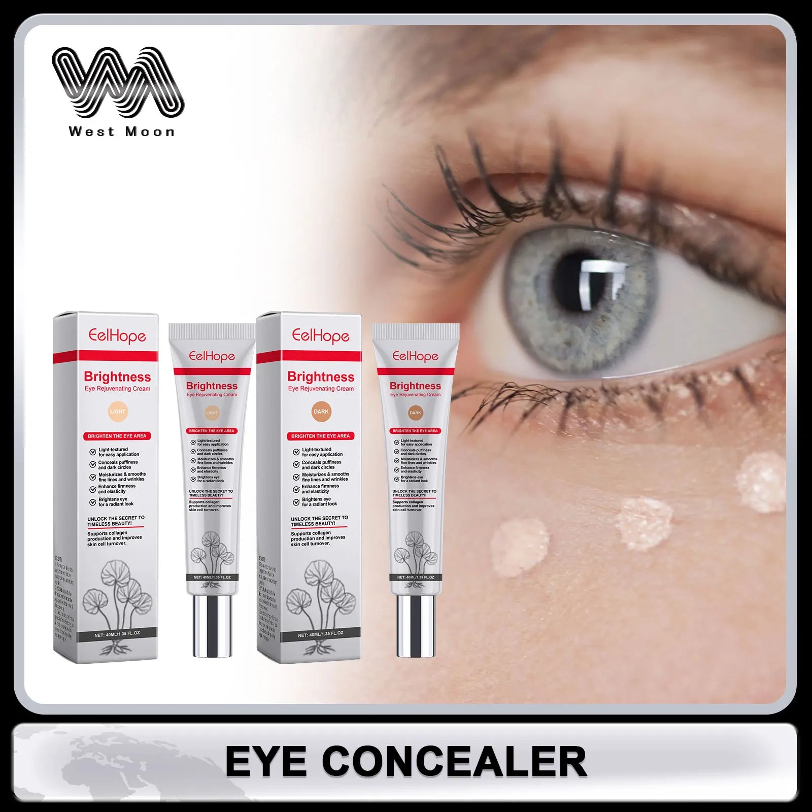 Eyes Dark Concealer Invisible Eye Dark Circles Cover Acne Light Concealer Brighten Lacrimal Groove Facial Make up Base Cosmetics