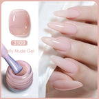 Arte Clavo Transparent Nude Pink Color Jelly Gel Nail Polish Semi Permanent 15ml Top Coat Soak Off UVLED Varnish Nail Art Design