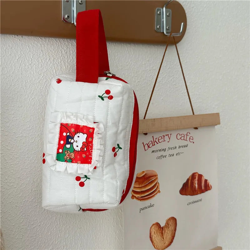 Ladies' Cute Large Capacity Cat Makeup Bag Women Instagram Travel Portable Convenient Toilet Bag Student Storage Pen Case