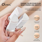 2-in-1 Temperature Changing Foundation Stick Facial Coverage Blemishes Pores Double-Headed Face Matte Foundation Cream Makeup