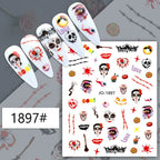 Nail Art Sticker Angel Flower Pattern Stickers Cupid Self-Adhesive Nail Decals Stickers Decoration Press on Nails Accessories