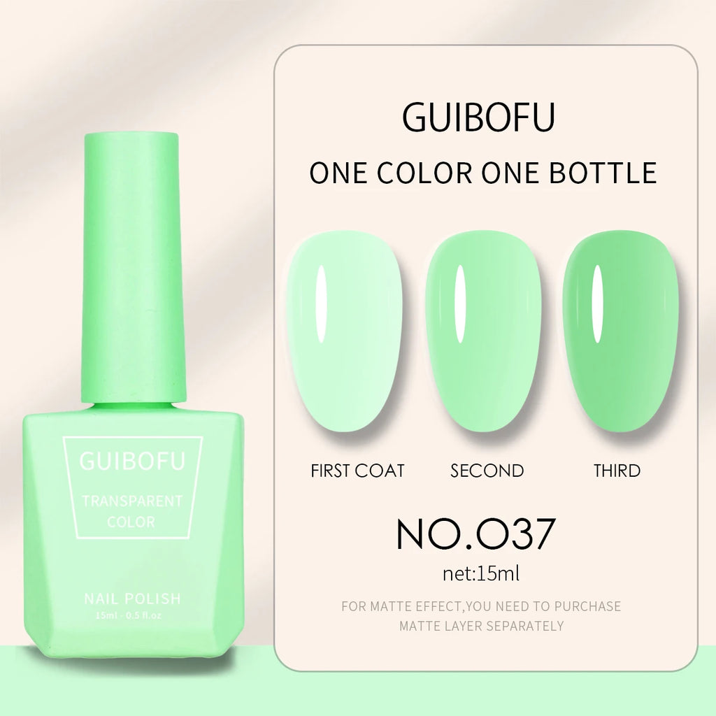 1pc 15ml Milky Jelly Nude Gel Nail Polish Transparent Colors Sheer White Pink Gel Nail Kit For Salon 68 Color