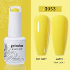 Arte Clavo Transparent Nude Pink Color Jelly Gel Nail Polish Semi Permanent 15ml Top Coat Soak Off UVLED Varnish Nail Art Design