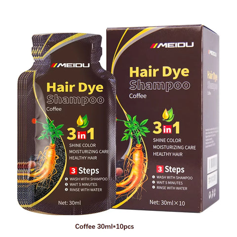 30ml/500ml 3-in-1 Quick Hair Dye Shampoo Natural Black Herbal Hair Dye Moisturizes Mild Hair Dye Conditioner Hair Care Products